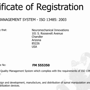 ISO 13485 Cert No. FM 555350